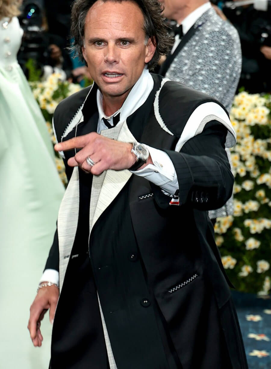 Harpoon Walton Goggins Inspired Black Fabric Coat - Met Gala 2025 Style