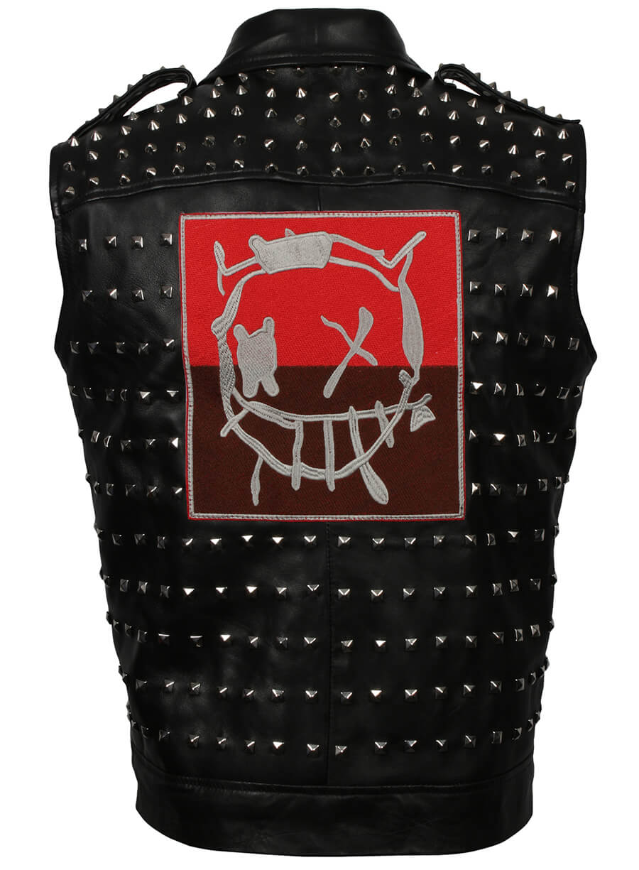 Harpoon Wrench Shawn Baichoo Inspired Black Real Leather Hooded Jacket - Watch Dog 2 Style