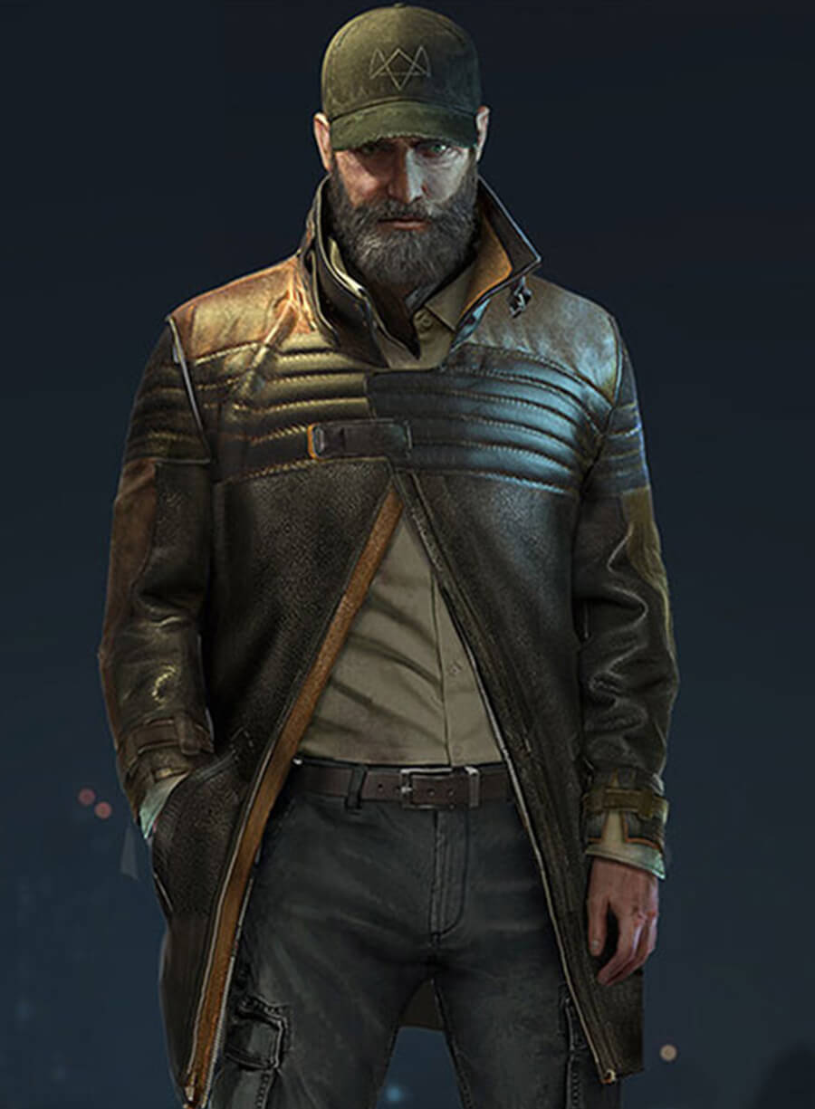 Harpoon Legion Aiden Inspired Black Coat - Watch Dogs 3 Style