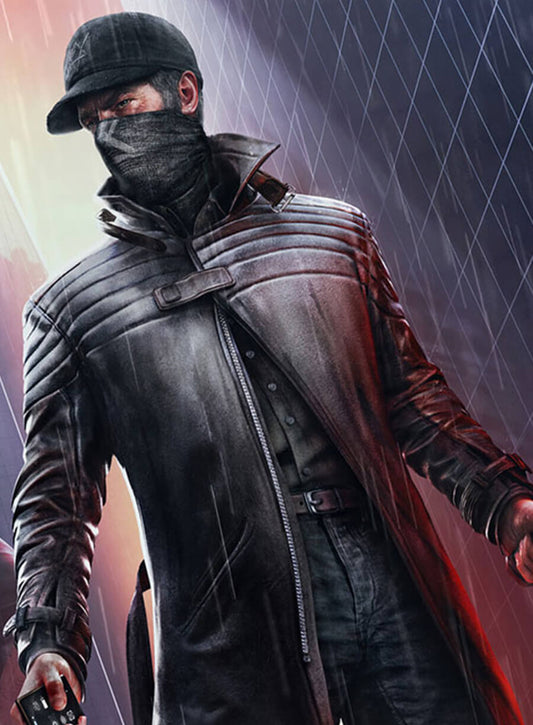 Harpoon Legion Aiden Inspired Black Coat - Watch Dogs 3 Style