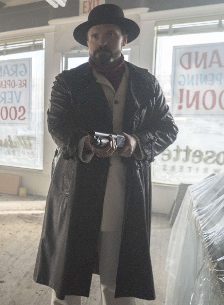Harpoon Wayne Kitchen Inspired Black Coat - Fargo Style