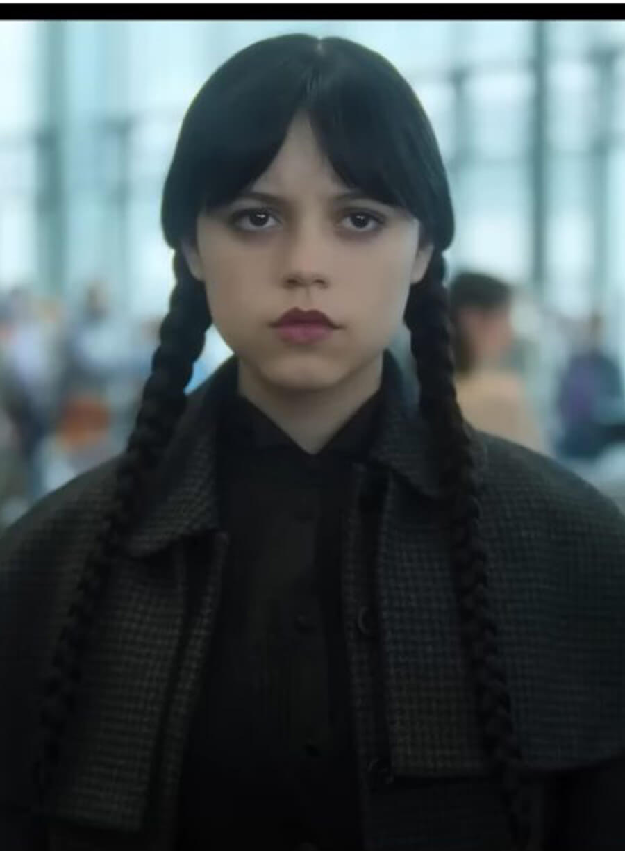 Harpoon Wednesday Addams Inspired Black Coat - Wednesday S02 Style