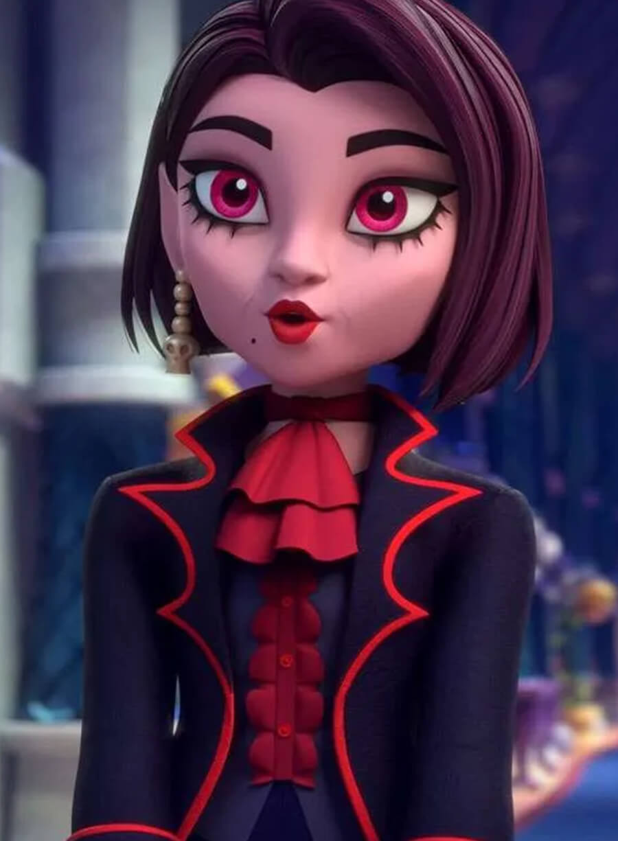 Harpoon Wei Fang Inspired Black & Red Coat - Monster High Style