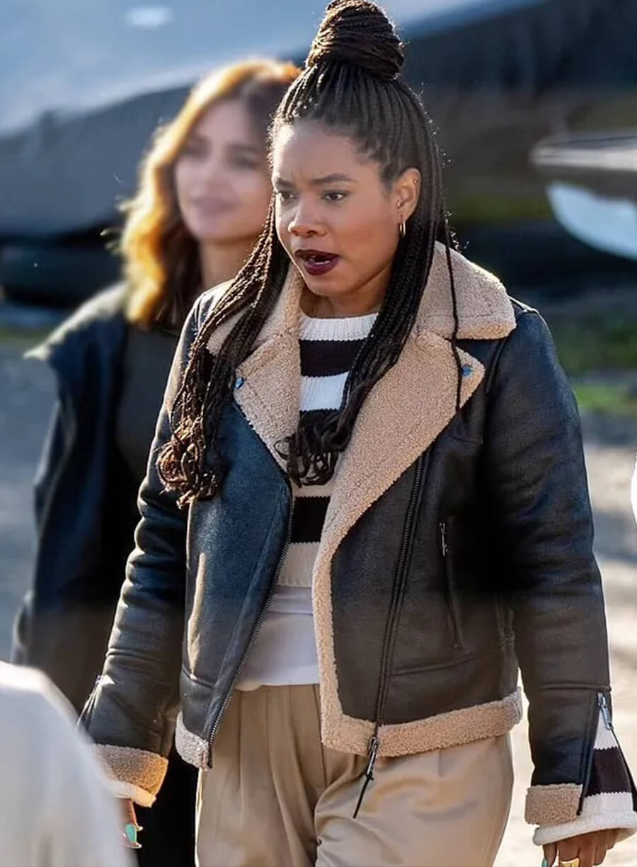 Harpoon Riz Inspired Black Real Leather Leather Jacket - The Jetty Tv Series Style