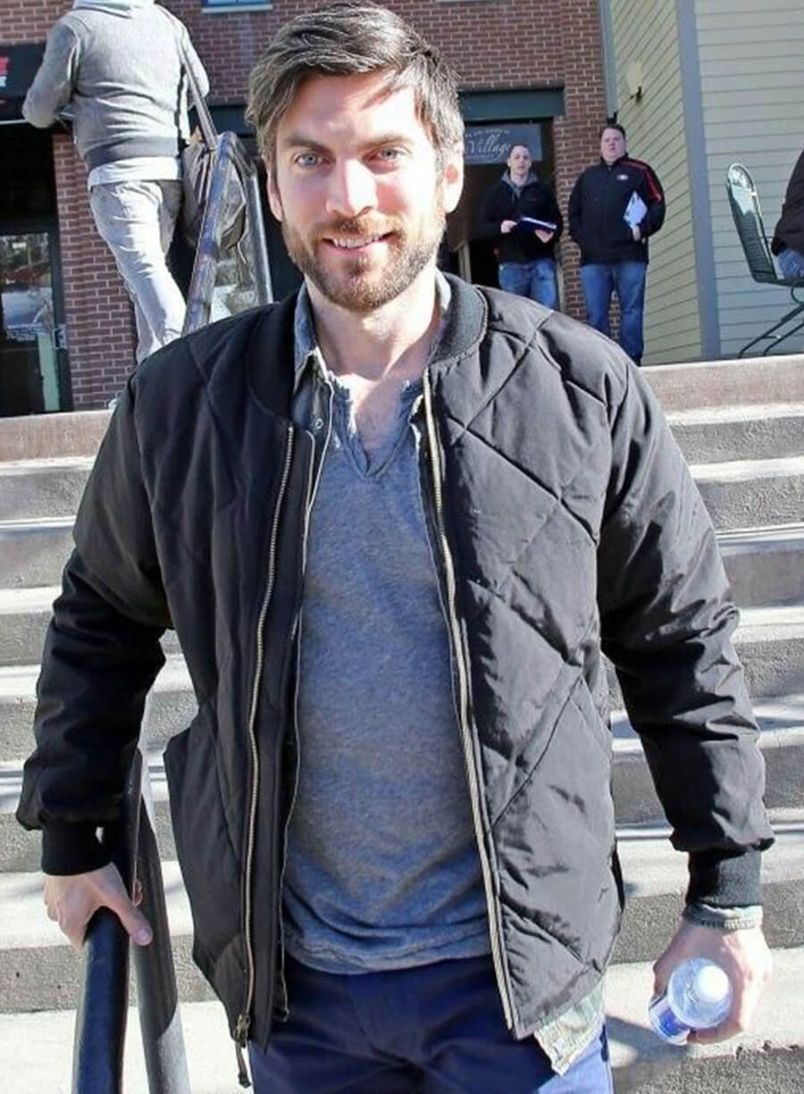 Harpoon Wes Bentley Puffer Inspired Black Leather Jacket