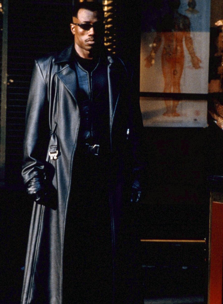 Harpoon Blade Inspired Black Real Leather Coat