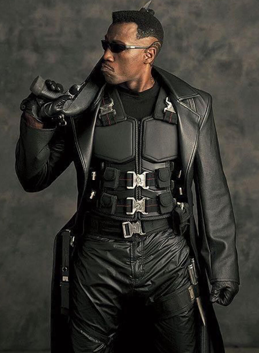 Harpoon Blade Inspired Black Real Leather Coat