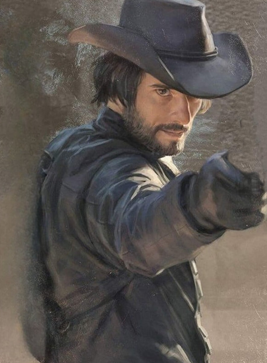 Harpoon Hector Escaton Inspired Black Leather Jacket - Westworld Tv Series Style