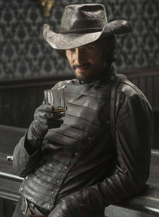 Harpoon Hector Escaton Inspired Black Leather Jacket - Westworld Tv Series Style