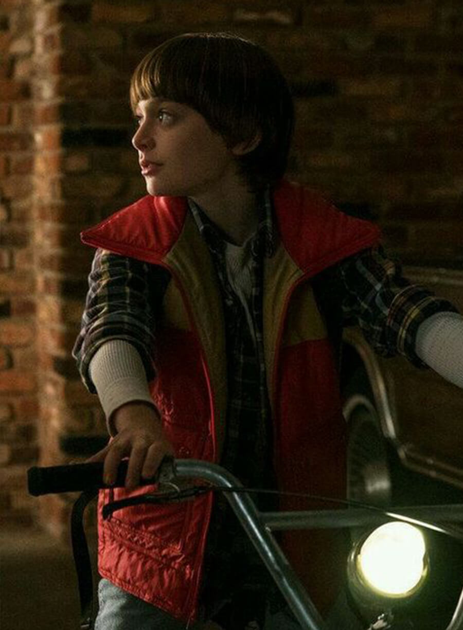Harpoon Will Byers Inspired Red Leather Jacket - Stranger Things Style