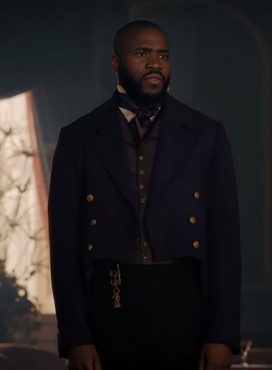 Harpoon Will Mondrich Inspired Blue Coat - Bridgerton Style