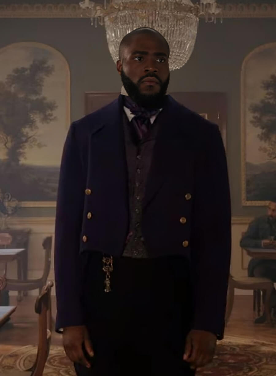Harpoon Will Mondrich Inspired Blue Coat - Bridgerton Style