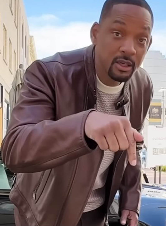 Harpoon Detective Mike Lowrey Inspired Brown Real Leather Leather Jacket - Bad Boys Ride or Die Style