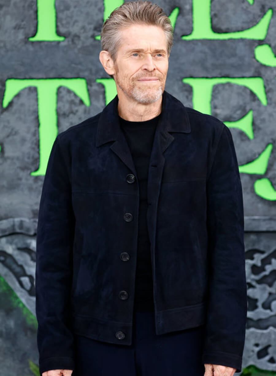 Harpoon Willem Dafoe Inspired Black Suede Leather Leather Jacket - Beetlejuice Beetlejuice Style