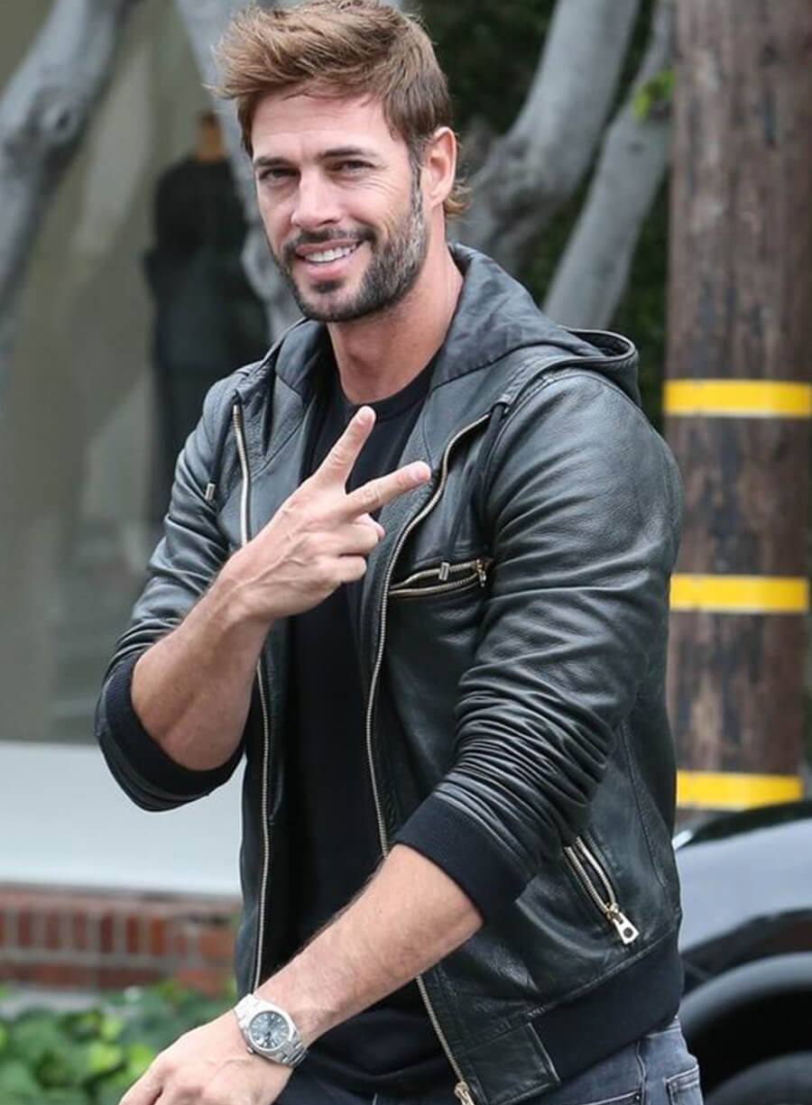 Harpoon William Levy Inspired Black Real Leather Hooded Jacket