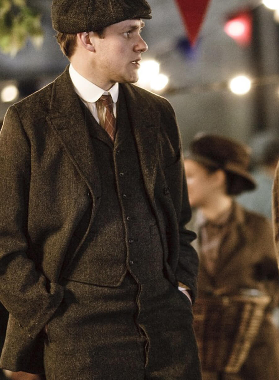 Harpoon William Mason Inspired Brown Wool Fabric Wool Jacket - Downton Abbey Style