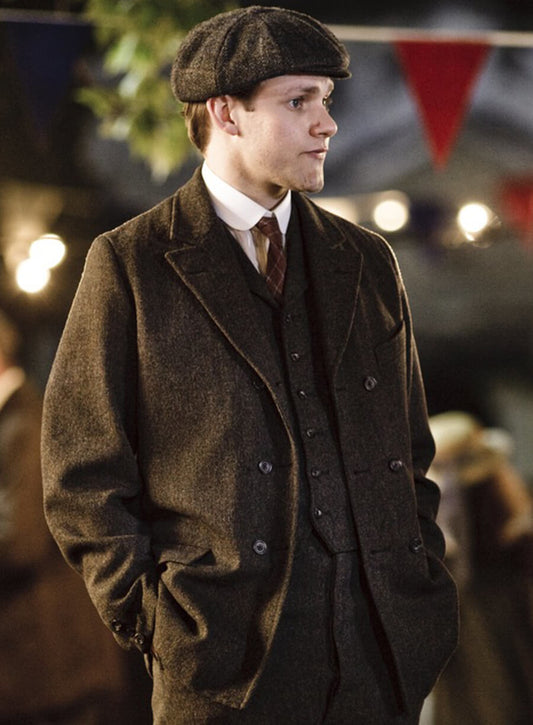 Harpoon William Mason Inspired Brown Wool Fabric Wool Jacket - Downton Abbey Style