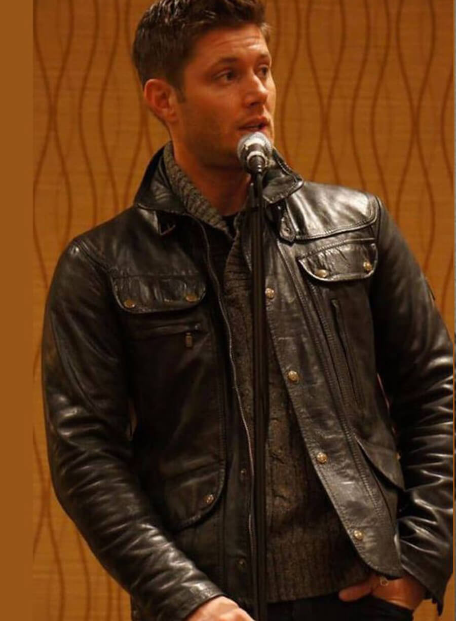 Harpoon Dean Winchester Inspired Dark Brown Real leather Leather Jacket - Supernatural Tv Series Style