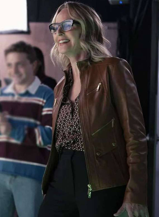 Harpoon Winnie Landell Inspired Brown Leather Jacket - Hacks S04 Style