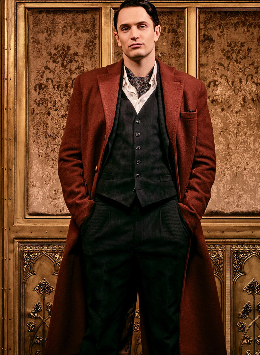 Harpoon Winston Scott Inspired Maroon Wool Fabric Coat - The Continental From the World of John Wick Style