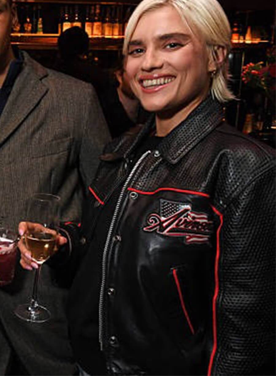 Harpoon Tigerlily Taylor Inspired Black Real Leather Leather Jacket - Wuthering Heights 2026 Style