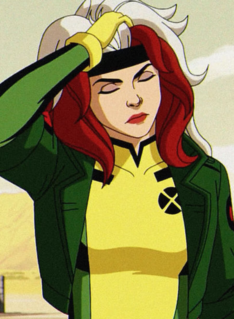 Harpoon Rogue Inspired Green Blended Fabric Leather Jacket - X-Men '97 Style