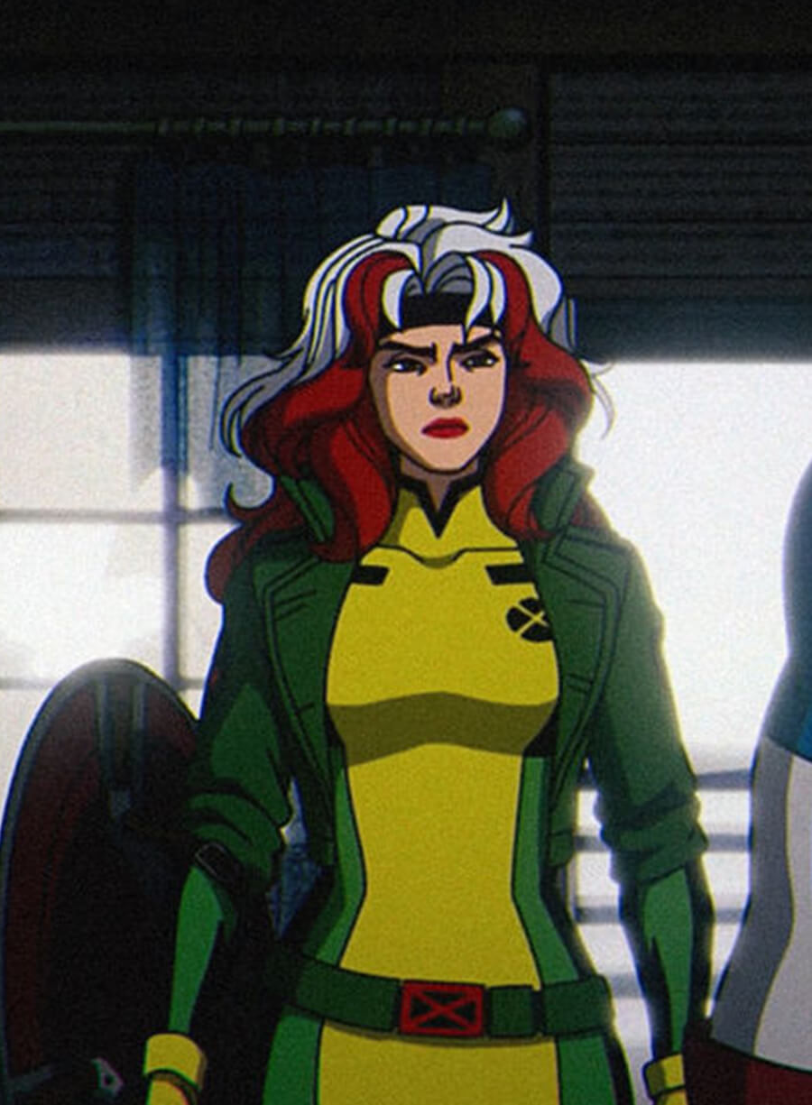Harpoon Rogue Inspired Green Blended Fabric Leather Jacket - X-Men '97 Style