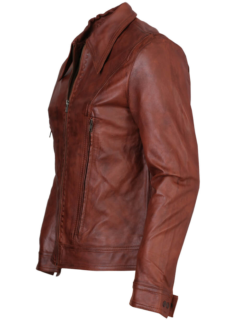 Harpoon X-Men Days Of Future Past Wolverine Inspired Brown Leather Jacket