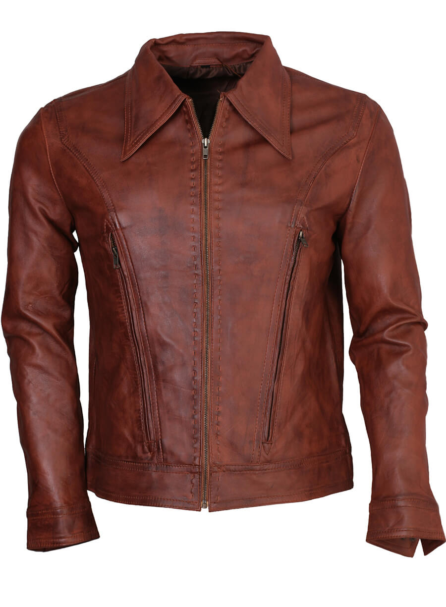 Harpoon X-Men Days Of Future Past Wolverine Inspired Brown Leather Jacket