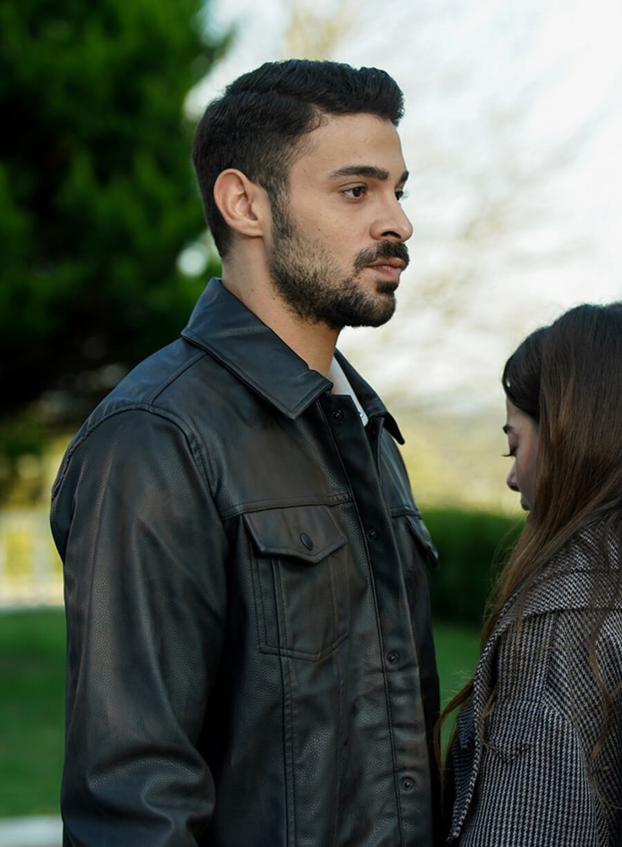 Harpoon Yaman Inspired Black Real Leather Leather Jacket - Yabani Tv Series Style
