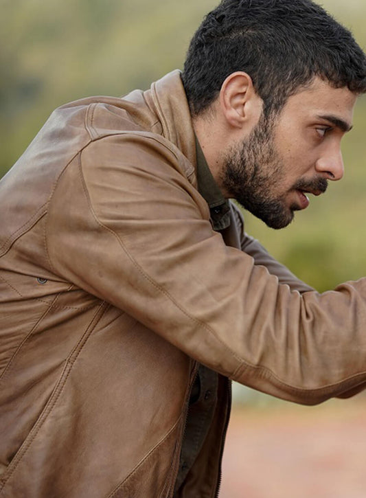 Harpoon Yaman Inspired Brown Real Leather Leather Jacket - Yabani Tv Series Style