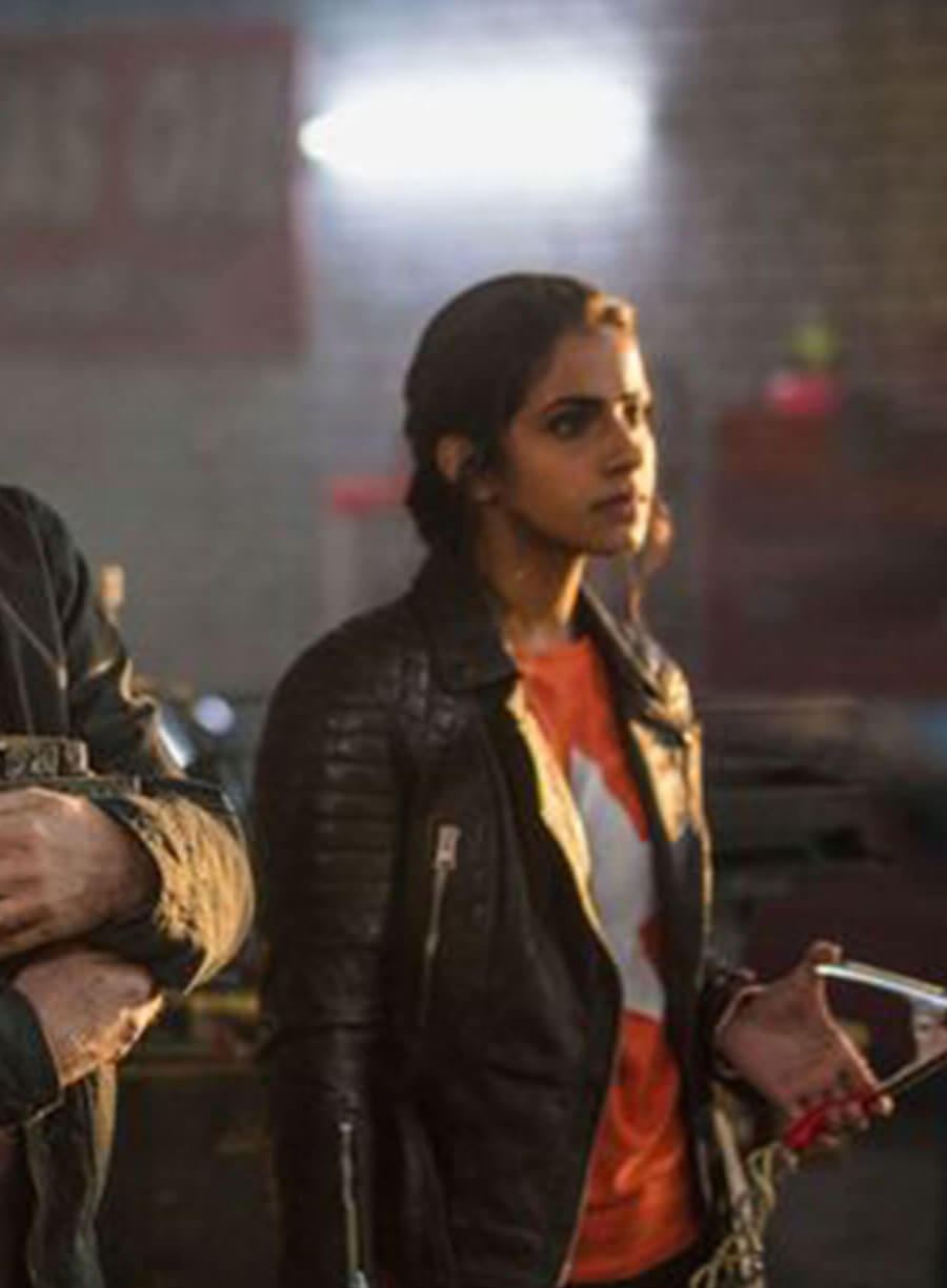 Yaz Khan Doctor Who Black Biker Jacket