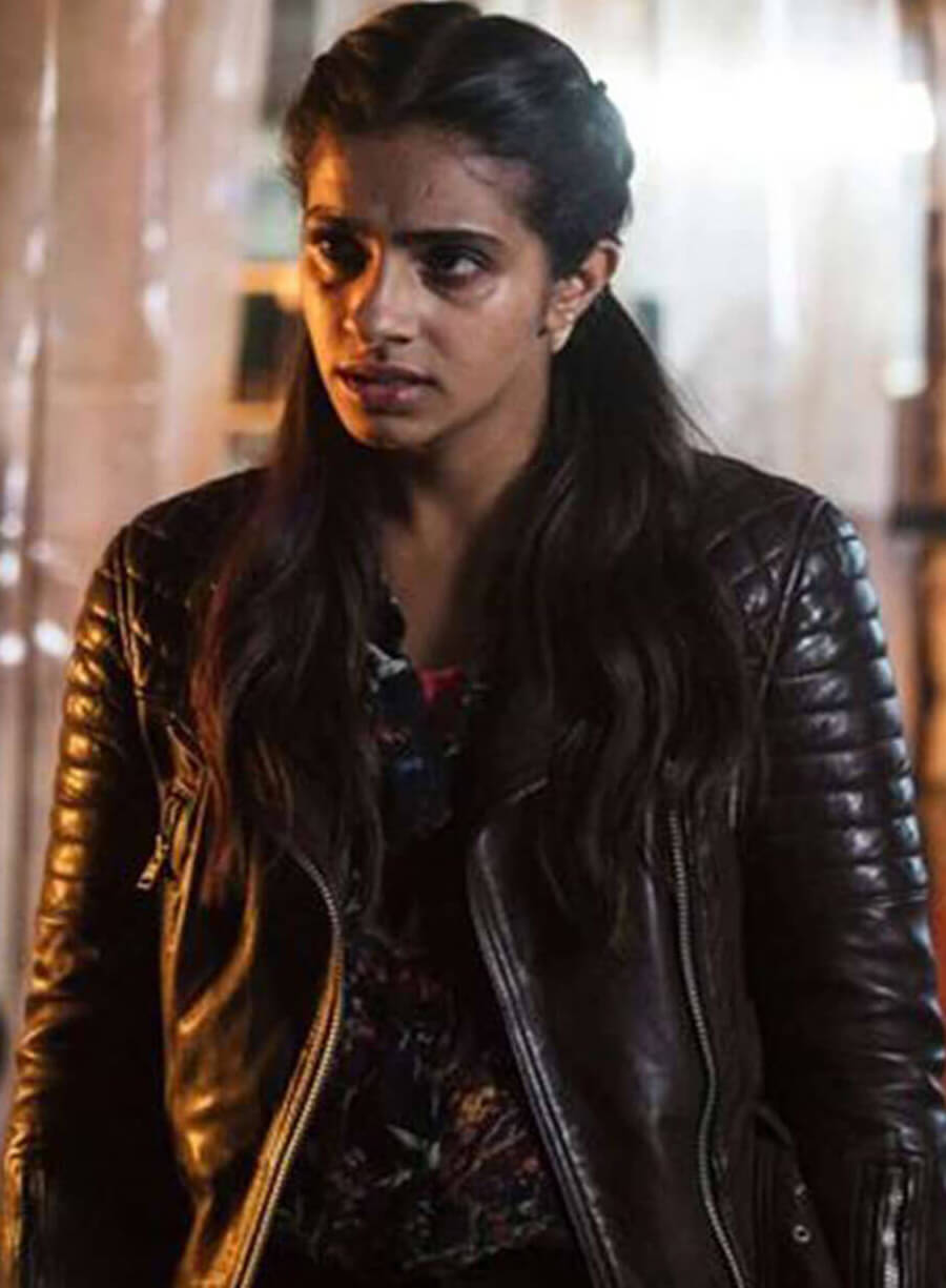 Yaz Khan Doctor Who Black Biker Jacket