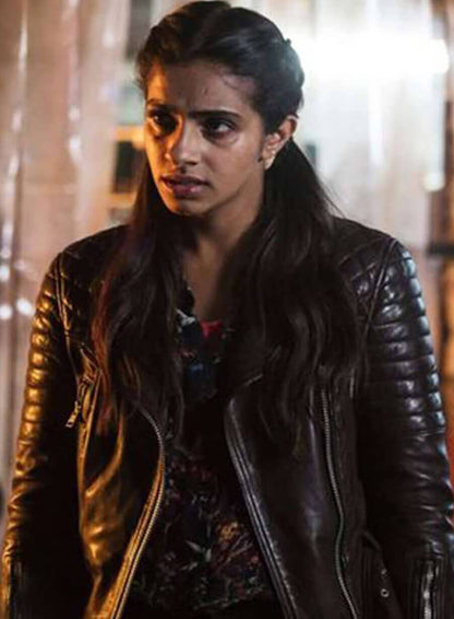 Yaz Khan Doctor Who Black Biker Jacket