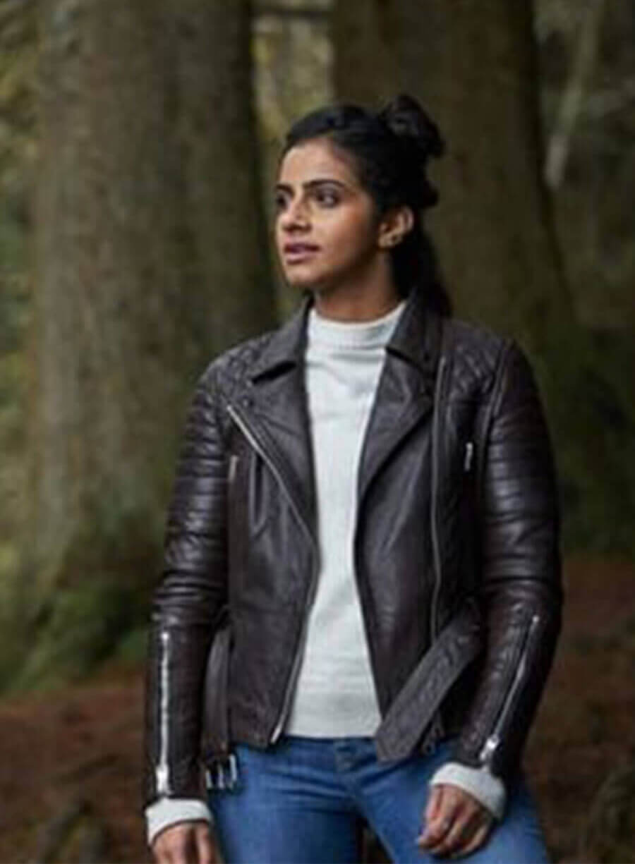 Yaz Khan Doctor Who Black Biker Jacket