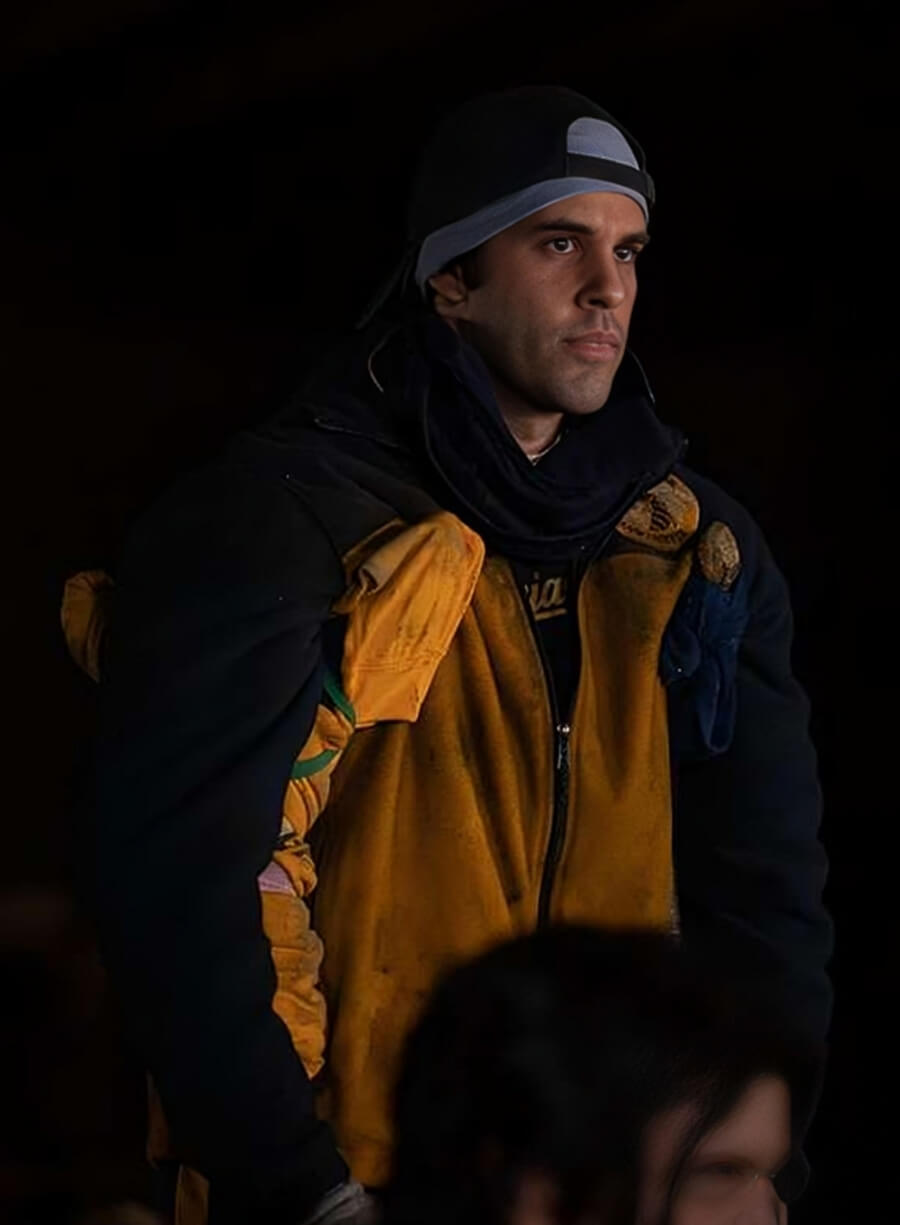 Harpoon Ben Scott Inspired Black and Yellow Leather Jacket - Yellowjackets S03 Style