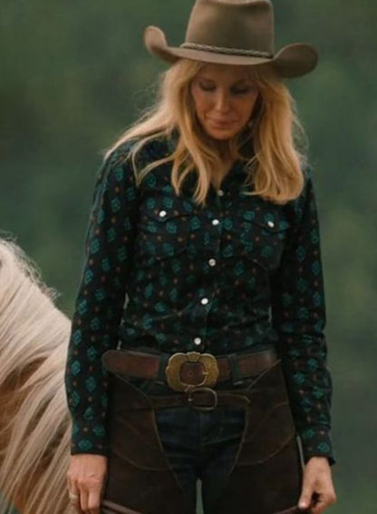 Yellowstone Beth Dutton Cotton Printed Shirt