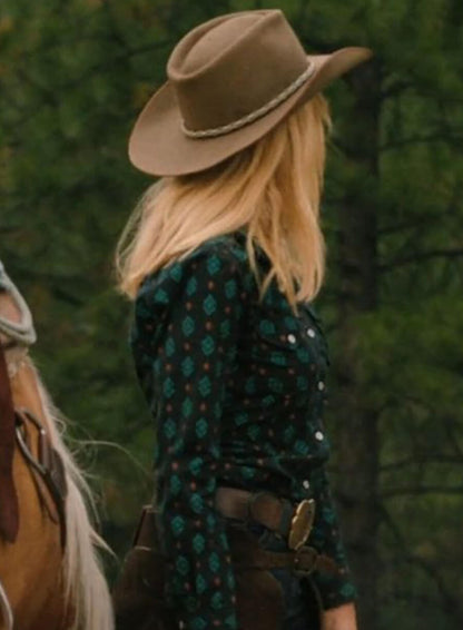 Yellowstone Beth Dutton Cotton Printed Shirt
