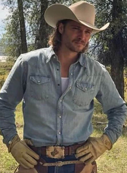 Yellowstone Kayce Dutton Blue Denim Shirt