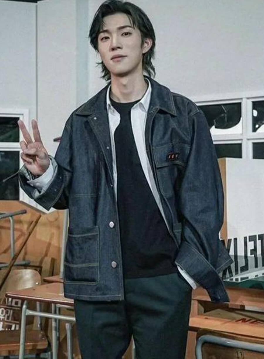 Harpoon Yoon Gwi-nam Inspired Blue Denim Jacket - All of Us Are Dead Style