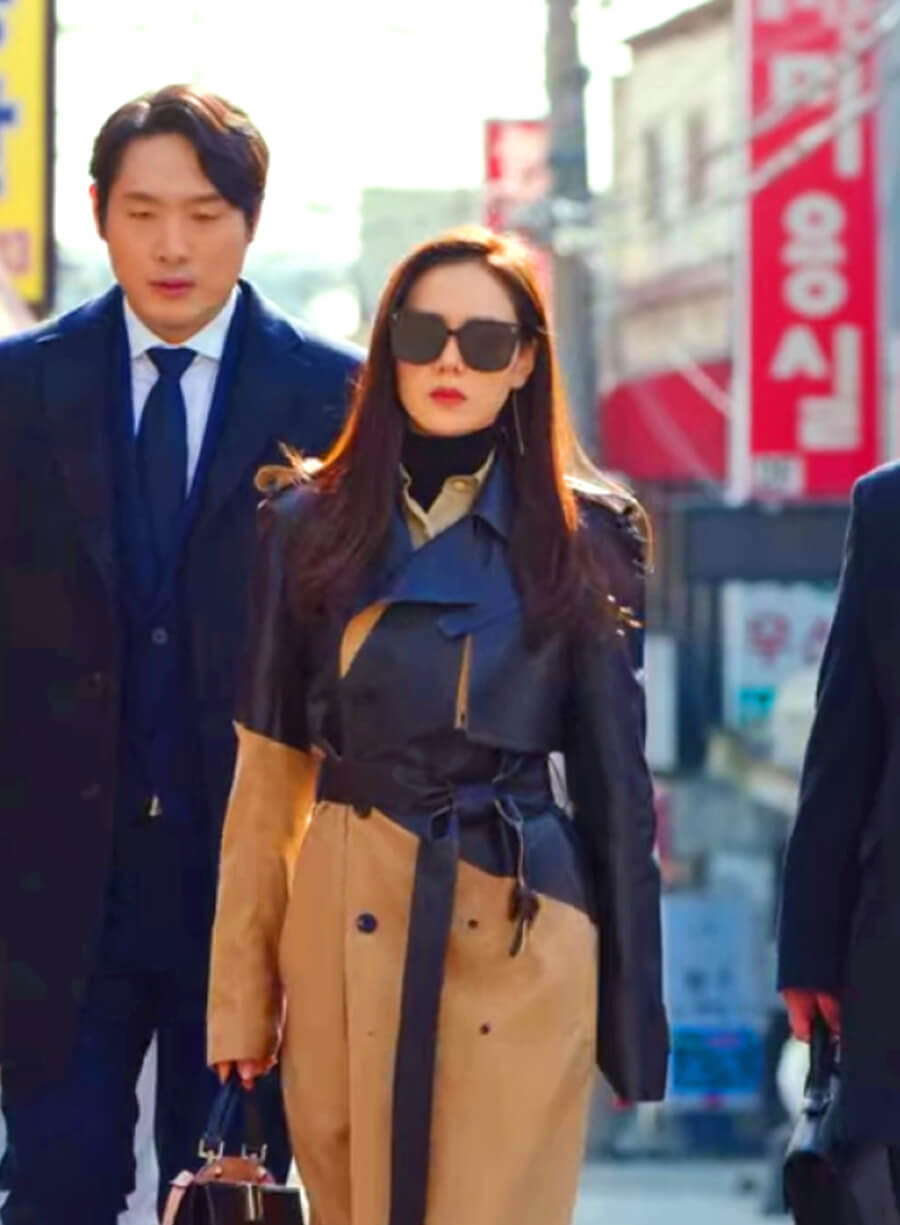 Harpoon Yoon Se-ri Inspired Brown & Black Coat - Crash Landing on You Style