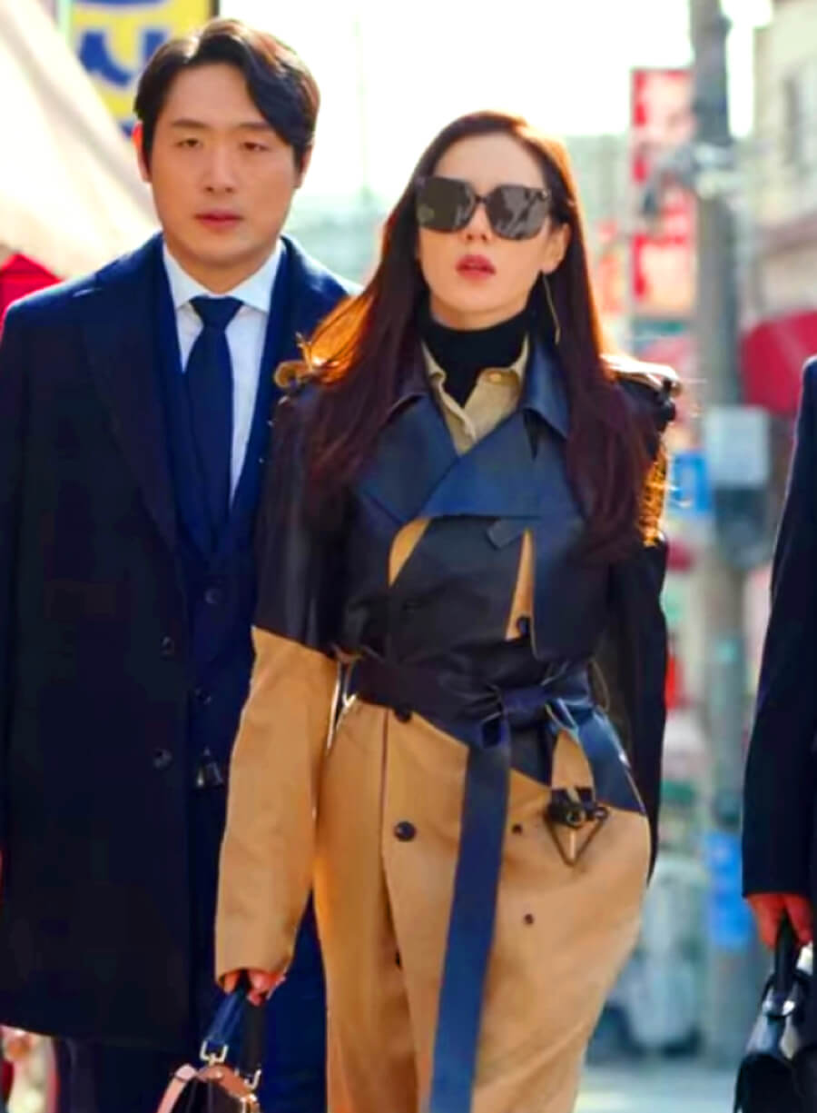 Harpoon Yoon Se-ri Inspired Brown & Black Coat - Crash Landing on You Style