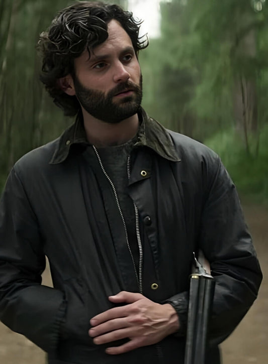 Harpoon Joe Goldberg Inspired Black Cotton Polyester Fabric Cotton Jacket - You Tv Series Style