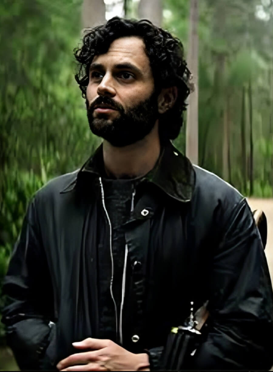Harpoon Joe Goldberg Inspired Black Cotton Polyester Fabric Cotton Jacket - You Tv Series Style