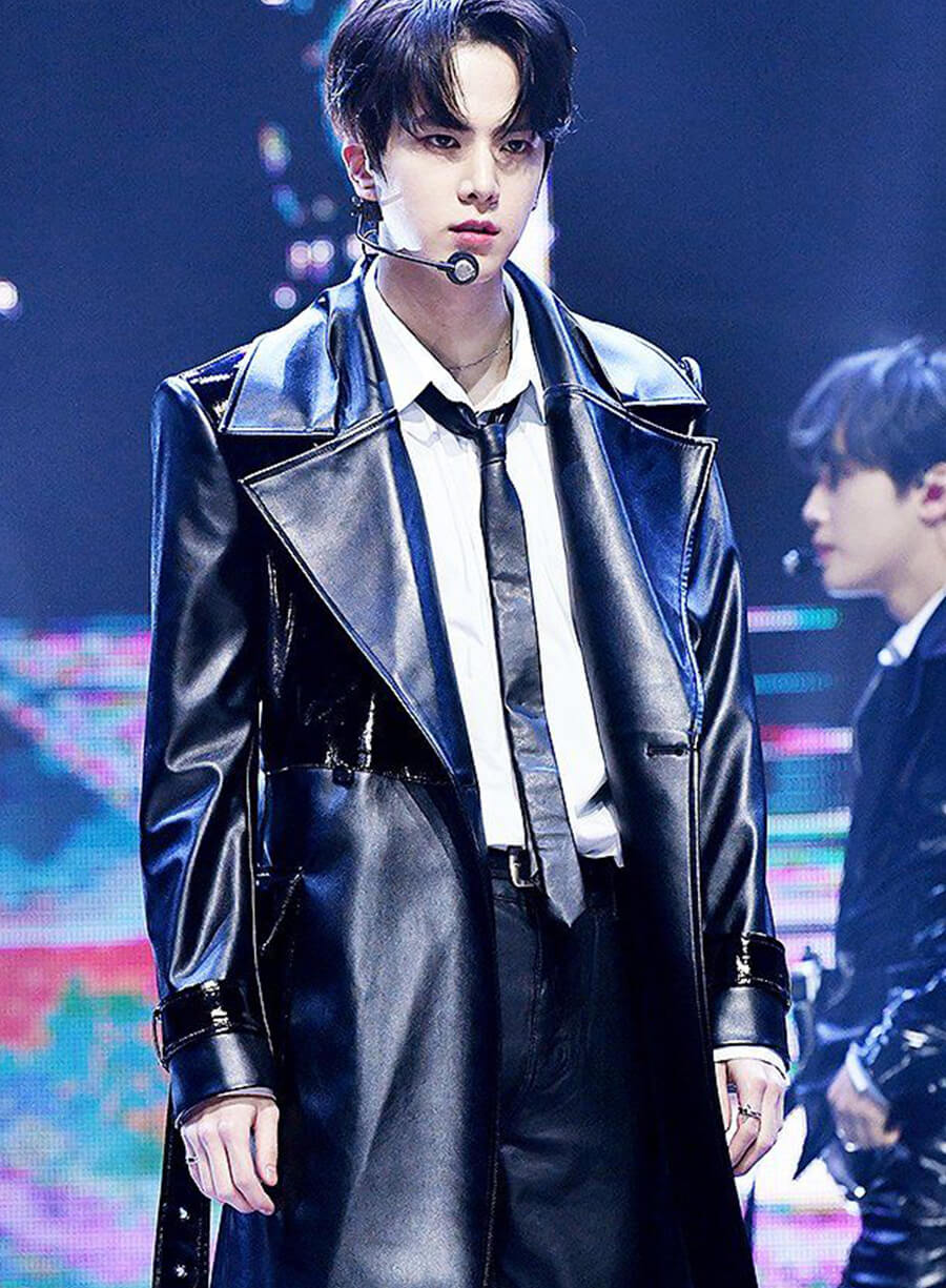 Harpoon Younghoon The Boyz Inspired Black Coat