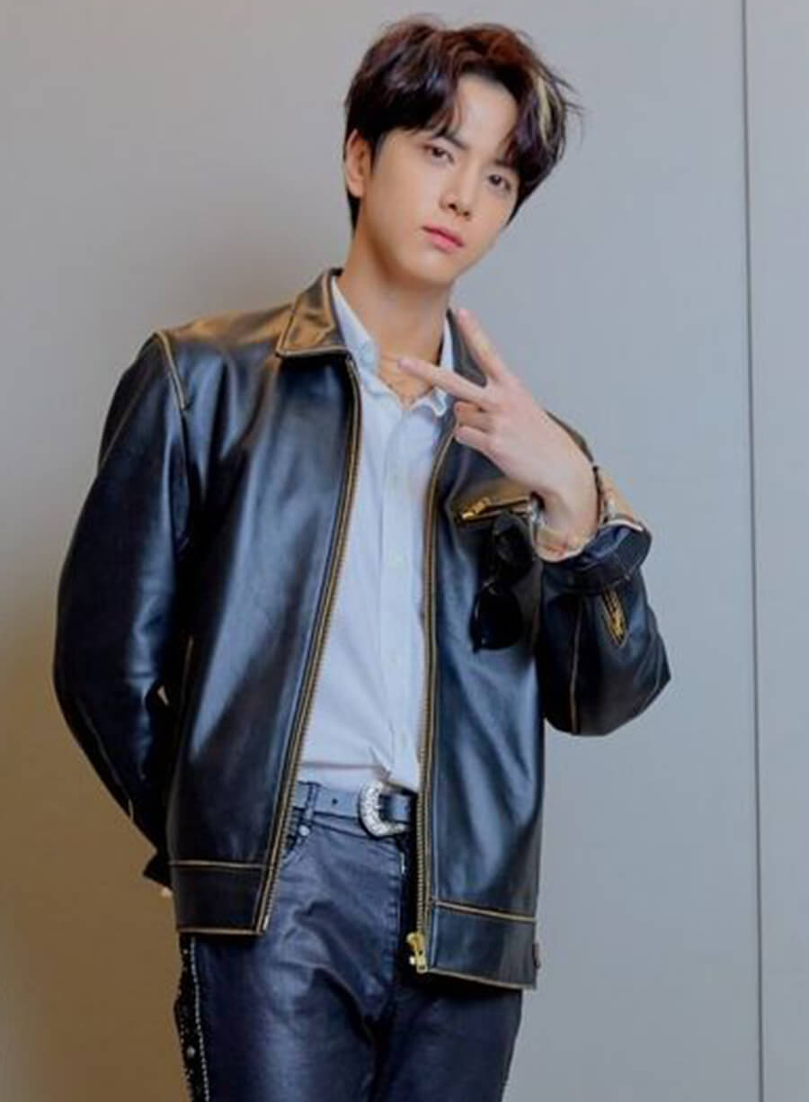 Harpoon Younghoon The Boyz Inspired Black Leather Jacket