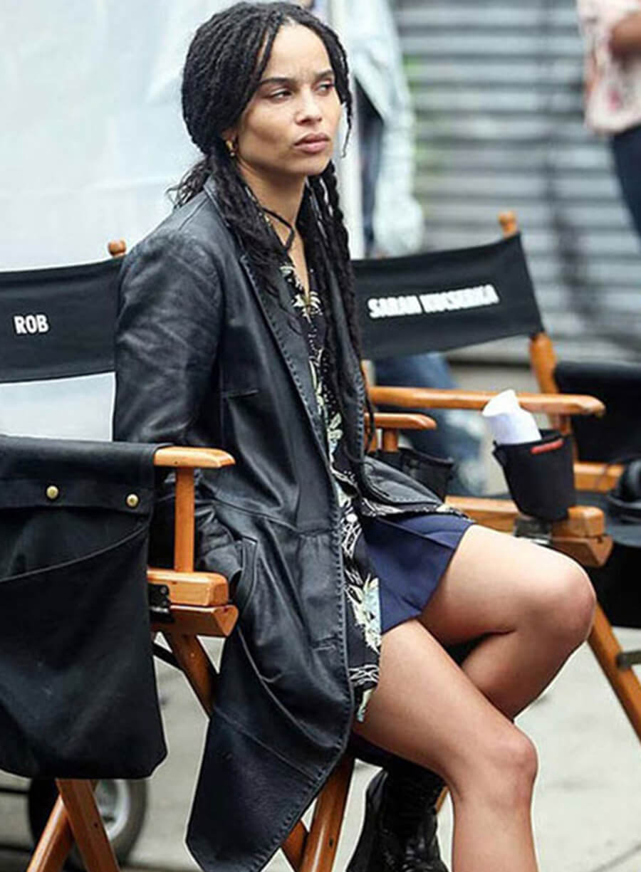 Harpoon Zoe Kravitz Long Inspired Black Coat