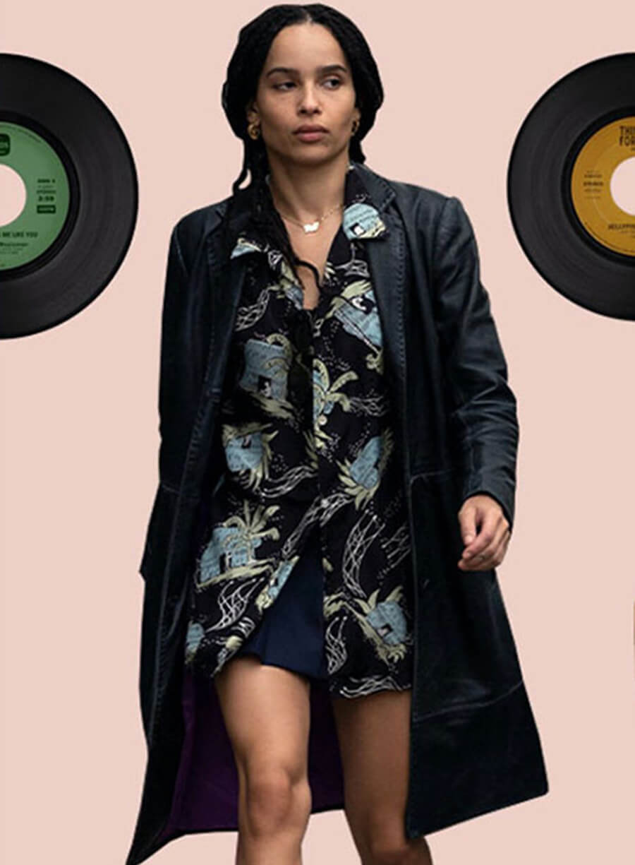 Harpoon Zoe Kravitz Long Inspired Black Coat