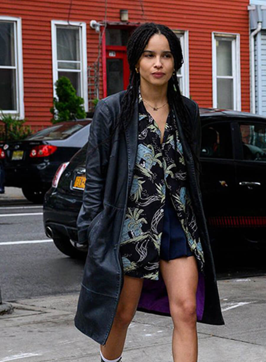 Harpoon Zoe Kravitz Long Inspired Black Coat
