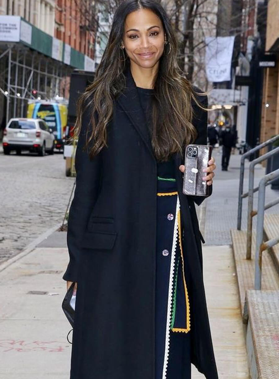 Harpoon Zoe Saldana Inspired Black Coat